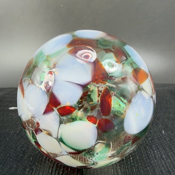 Hand Blown Studio Art Glass Orb Ornament Friendship Ball Witch Ball Hand Made - Picture 8 of 14